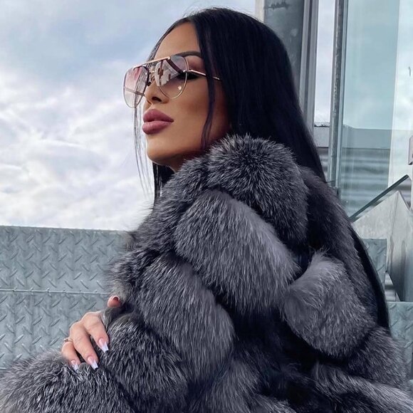 Versace VE2231 12526G Sunglasses Pale Gold Aviator Frame, Grey Lenses - Picture 3 of 11